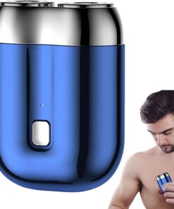 Afeitadora portátil para hombres,Afeitadora compacta para hombres | 2024 Afeitadora eléctrica con motor de doble cabezal,Afeitadora de bolsillo para tormentas faciales, afeitadora eléctrica rotativa i