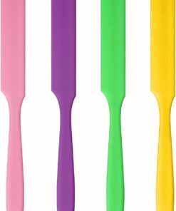 4 espátulas de silicona reutilizables antiadherentes para depilación, aplicadores de cera de silicona para depilación, para uso corporal en el salón de belleza en el hogar (rosa, morado, amarillo y