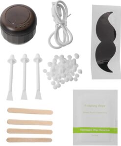 STOBAZA Mini Depiladora Facial para Mujer Control de Temperatura Uniforme y Cera de Silicona, Portátil para Uso en Casa U Oficina, Segura y Fácil para Principiantes