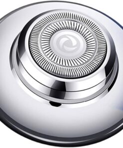 Afeitadora eléctrica en miniatura para hombre, portátil, recargable, recortadora de pelo, anillos dobles para viajes y uso diario, ABS