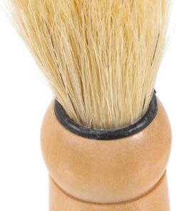 Cepillo De Barba Cerdas De Cerda De Jabalí 1 Unidad Tamaño Mediano Para Afeitado Manual Hombres Cuidado De Barba Uso Doméstico y Peluquería Madera Natural