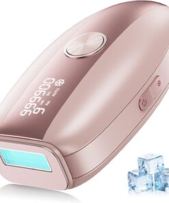 Dispositivo de depilación láser IPL para mujeres y hombres, seguro en casa 5 ℃, refrigeración por hielo, indoloro y resultados duraderos, 86% menos de vello en 3 semanas para todo el cuerpo y la cara