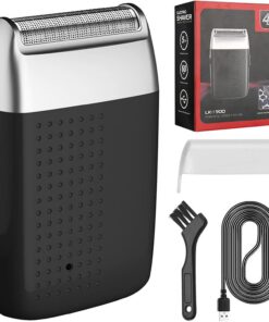 Potente afeitadora recargable para hombres, afeitadora eléctrica para barba, afeitado de pelo calvo, eléctrica para afeitadora eléctrica, impermeable, para hombres, inalámbrica