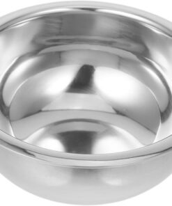 Cuenco de Afeitar Metálico Resistente de Aleación de Hierro Diseño Redondo con Boca para Espuma Cremosa Compacto para Hombres y Barberías Duradero y Fácil de Usar