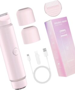 Dispositivo eléctrico de eliminación de vello facial, herramienta de corte de doble cara, dispositivo lavable, adecuado para uso corporal de mujeres, afeitadora eléctrica