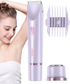 Afeitadora eléctrica portátil,Afeitadora portátil,Afeitadora de uso húmedo y seco | Recortadora recargable por USB para mujer, afeitadora eléctrica impermeable para cuerpo seco y húmedo