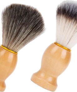 Ciieeo Brocha de Afeitar Profesional para Hombres, 2 Piezas Cerdas de Nailon Suaves, Herramienta Multifuncional Compacta para Salón y Uso Doméstico