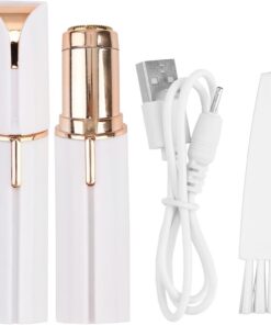 Dispositivo de depilación facial recargable para mujer, removedor de vello facial para mujeres, afeitadora eléctrica sin dolor, mini USB, portátil, recortadora de vello facial para cejas, labios