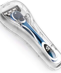 QSHAVE - Funda protectora portátil para maquinilla de afeitar manual, apta para Qshave, ProGlide, Fusion, Quattro, Hydro Razors (6.41" x 2.4" x 1.18"), 1 unidad
