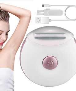 Afeitadora Eléctrica para Mujer Impermeable Inalámbrica Húmedo Seco Bikini | Recargable USB Afeitadora Eléctrica Zona Íntima Axilas Piernas Brazos Boda Cita Playa Vacaciones