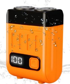 Mini afeitadora eléctrica inalámbrica, dispositivo de aseo recargable con precisión de doble cabeza, recortadora facial portátil, afeitadora de viaje compacta, herramienta de