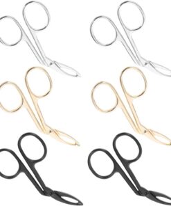 Healeved Pinzas para Depilar Cejas de Acero Inoxidable Punta Curva 6 Unidades Oro Negro y Acero Natural Depiladoras Faciales para Mujer Herramienta Precisa para Cuidado y Modelado de