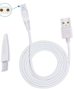 Afeitadora eléctrica Cable de carga USB Cargador de afeitadora Cable de alimentación para acabado Touch impecable Cuerpo Máquina de afeitar eléctrica Cable USB Cargador de repuesto