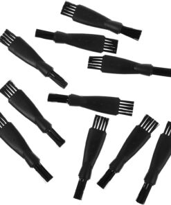 Healeved Cepillo de Limpieza Compatible la Mayoría de Maquinillas para Afeitadora Eléctrica Negro y Fácil de Limpiar el Vello Facial 10 Piezas, Material Abs y Nylon