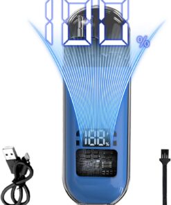Recortador Nasal y de Orejas Máquina Eléctrica Depiladora Sin Cables | Máquina Sin Cable con Pantalla Digital, Resistente al Agua para Aseo Facial y de Cejas para Hombres y Mujeres