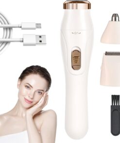 Maquinilla de afeitar eléctrica recargable para cara, piernas, brazos, barbilla, cejas, púbico, bikini, recortadora para mujeres, depilación corporal, sin dolor, inalámbrica