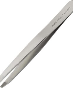 World's Best Pinzas de punta de diamante – Pinza de precisión con punta inclinada de diamante, removedor de vello facial y encarnado – perfectamente alineado – Agarra el pelo de la