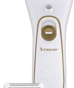 BEPER 3BEPI001 - Depiladora 2en1, Funcionamiento con cable o recargable, Plug&Play, Dos cabezales, Dos velocidades, Afeitadora y Silk-épil, Depilación rápida, Luz, Funda y cepillo incluidos