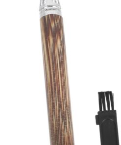 Maquinilla de Afeitar Mango de Bambú Manual Vintage de Seguridad | Aleación de Aluminio y Zinc, Formato Portátil y Ligero, para Patillas y Pelo Corto, Uso en Viaje o Peluquería