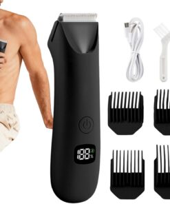 Recortador Corporal para Hombres Afeitadora Personal Eléctrica con Pantalla | Recortador De Púbico Para Hombres Para Zonas Íntimas Zona Púbica Espalda Axilas Pecho Brazos Piernas