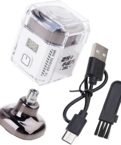 Afeitadora eléctrica para uso doméstico o en, afeitadora con pantalla Digital, potente recortadora de barba recargable, herramienta de aseo inalámbrica para hombres