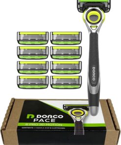 Dorco Pace 6 Pro 3D Motion - Sistema de afeitar (1 mango + 9 cartuchos)