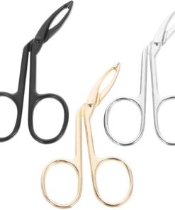 OUNONA Pinzas para Cejas de Acero Inoxidable Oblicuas 3 Unidades Dorado Negro Acero Natural para Depilar Vello Facial y Recortar Cejas Mango Cómodo