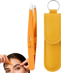 Pinzas Para Vello Facial Femenino Acero Inoxidable Depilacion Cejas Y | Extraccion Pelos Incrustados Diseño Biselado Para Depilar Cejas Mentón Pestañas Y Viaje