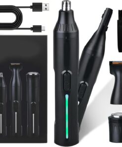 Cortadora de pelo eléctrica multifuncional para nariz, oreja, impermeable, cejas, barba, afeitadora con cabezales intercambiables para hombres, herramientas de cuidado personal