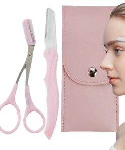 Juego de recortador de cejas, tijeras para el cuidado de las cejas | Kit de cuidado de cejas de precisión, kit de cuidado de cejas con estuche para mujeres y hombres