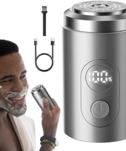 Afeitadora Eléctrica Para Hombre Con pantalla digital y batería de larga | Recortadora para barba compacta con cabezal flotante Batería Larga Duración Padre Esposo Diario Viaje Cuidado