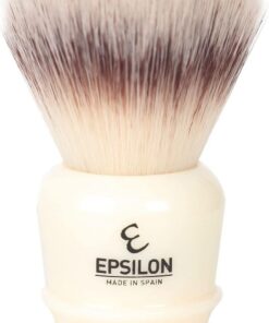 Epsilon Brocha de Afeitar Tejón Punta Plata Fibra Marfil 26mm, Estándar, Único