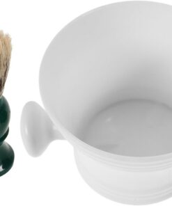 ULTECHNOVO Afeitado para Hombre con Brocha y Cuenco Grande para Espuma Densa Mango Ergonómico Antideslizante Kit Portátil para Cuidado Diario y Viaje