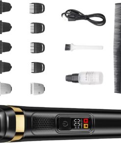 Juego de afeitadora inalámbrica recargable para hombre con agarre ergonómico, cortadora de barba, cortadora de pelo eléctrica, cortadora de pelo eléctrica profesional