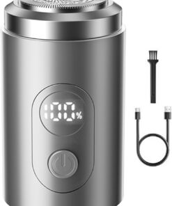Afeitadora eléctrica para hombre Pantalla Digital Impermeable y Mojado | Recortadora De Barba Silenciosa Y Cabezal Flotante Arreglo De Barba Para Hombre Padre Novio Hogar Diario