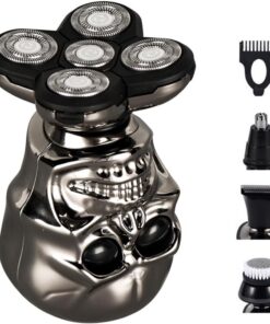 Healeved Cortapelos Multifunción Para Hombre Afeitadora Eléctrica Creativa Cabezal De Esqueleto Para Recortar Barba y Cuidados Faciales Casa