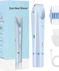 Afeitadora Eléctrica para Mujeres,Epilador Impermeable de Dos Cabezales | Afeitadoras Eléctricas de 400mAh para Piernas de Mujer - Para Piel Púbica Piernas Belleza Íntima Viaje Axilas