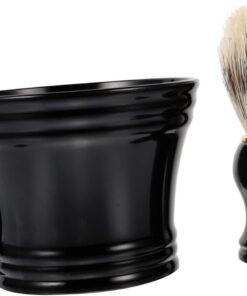 Hemobllo 2 piezas Brocha y Taza de Afeitar para Hombre Cepillo de Pelo Fino para Portátil y Fácil de Limpiar para Viaje y Cuidado Personal