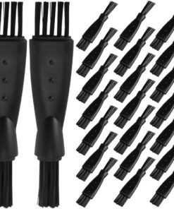Cepillo de Limpieza Doble para Afeitadoras Eléctricas Negro | 100 Piezas, Diseño Dual Púas de Nylon y Cuerpo de Plástico Pp, para Viaje y Hogar