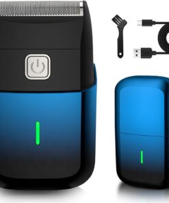Afeitadora eléctrica ergonómica USB con cabezal de corte único, compacta esencial para un afeitado diario suave, diseño moderno, afeitadora USB para hombres.