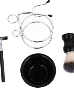 Healeved 4 Piezas Conjunto de herramientas de pogonotomía shaving brush brochas de afeitar herramientas para hombres afeitadora para hombre trajes de hombre afeitadora de ropa limpio barba