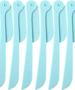 10 Piezas de Recortadores de Cejas Plegables de Acero Inoxidable, Afeitadoras Portátiles Verdes, Kit para Depilación Facial y Maquillaje de Cejas, Herramienta Compacta para Viaje