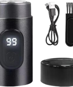 Maquinilla Electrica Para Hombre Recargable Por USB-C Impermeable Portatil | Maquinilla Inalambrica Impermeable Para Viajes Oficina Gimnasio Casa Escuela Regalo Navidad Barbilla