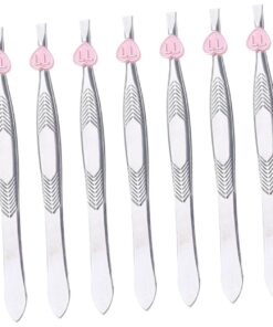 VALICLUD 12piezas Pinzas Para Cejas De Acero Inoxidable Pinzas Planas Forma De Para Depilación Personal Para Cuidado De Cejas Casa