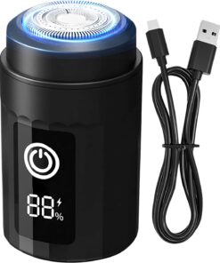 Afeitadora eléctrica | Recargable inalámbrica seca y húmeda, Afeitadora de barba 2 en 1 seca y húmeda, Regalo para papá marido amigo deporte, bolsa de viaje cumpleaños Día del padre Navidad