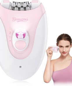 Depiladora de deslizamiento suave para mujer, dispositivo de depilación facial de 2 velocidades con luz LED, 36 pinzas y almohadilla de masaje. Depiladora recargable para depilación facial para bikini
