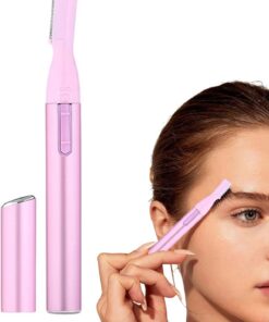 Recortadora Eléctrica para Cejas Pequeña Máquina De Afeitar A Pilas | Recortadora de Facial para Mejillas Cuello Axilas Labios Barbilla Bikini Ducha Maquillaje Cumpleaños Boda Mujeres Hombres