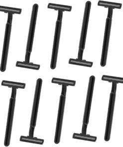 VALICLUD 10 Afeitadoras Desechables para Mujer y Hombre, Cuchilla de Doble Capa Antideslizante de Acero al Carbono, Plástico Resistente, para Depilación Corporal Segura y Práctica