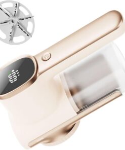 Afeitadora eléctrica portátil para pelusas que proporciona una potente succión y red de acero inoxidable para el cuidado de la ropa, negación de daños a telas, afeitadora de prendas
