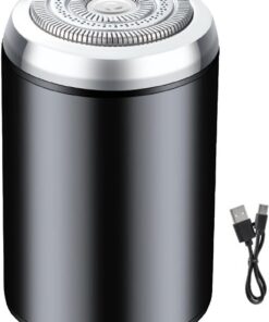 Recortadora de barba eléctrica recargable | Afeitadora impermeable para uso húmedo y | Dispositivo de aseo de bajo ruido de 6600 rpm, perfecto para el hogar y viajes, diseño ergonómico para un